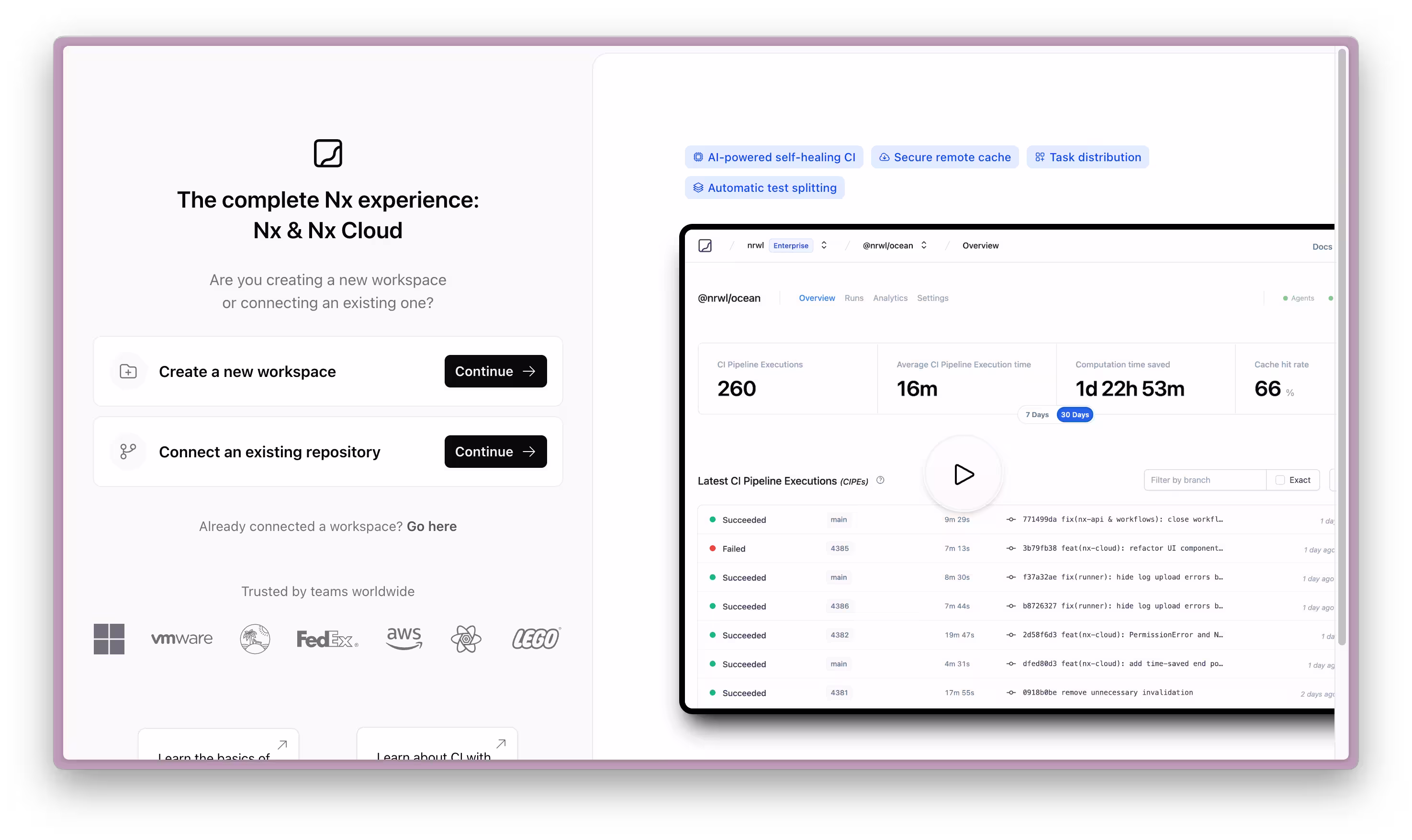 Nx Cloud onboarding